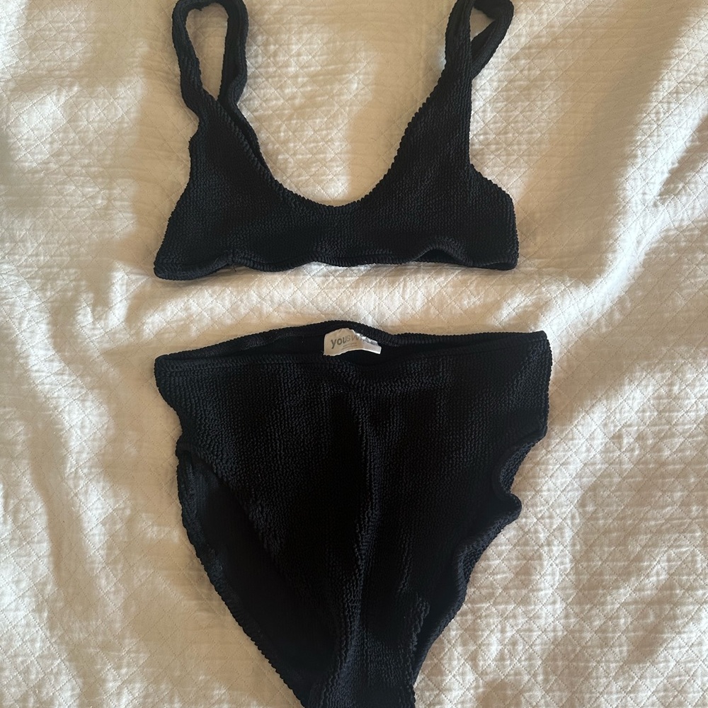 Youswim Black Eva High Waist two-piece Set